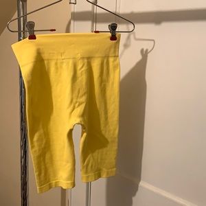Yellow biker shorts